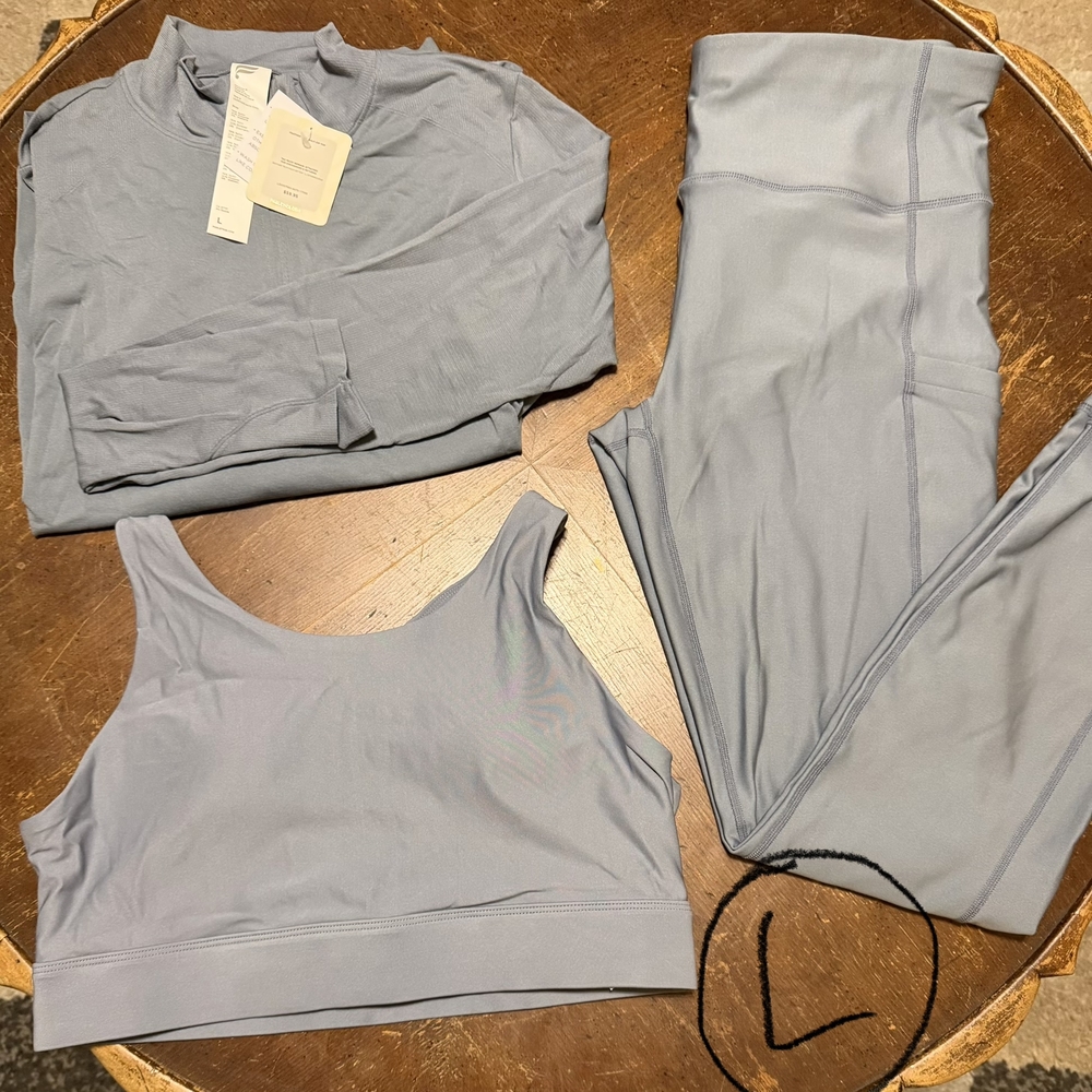 Fabletics Light Blue Activewear Set - image 1